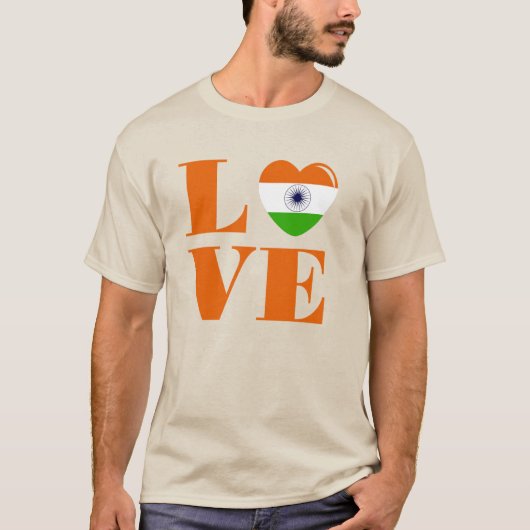 私はインドが大好きだ Tシャツ (正面)
