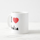 私はインドを愛します コーヒーマグカップ (正面左)