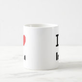 私はインドを愛します コーヒーマグカップ (中央)