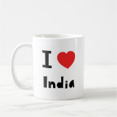 私はインドを愛します コーヒーマグカップ (左)