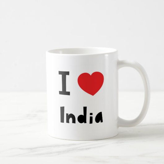 私はインドを愛します コーヒーマグカップ (右)