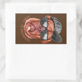 私はインドニト（マスティフ）フランスのおもしろい犬 長方形シール (バッグ)