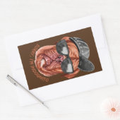 私はインドニト（マスティフ）フランスのおもしろい犬 長方形シール (封筒)