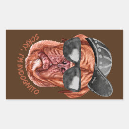 私はインドニト（マスティフ）フランスのおもしろい犬 長方形シール