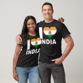 私はインドハート旗を愛する Tシャツ (ユニセックス)
