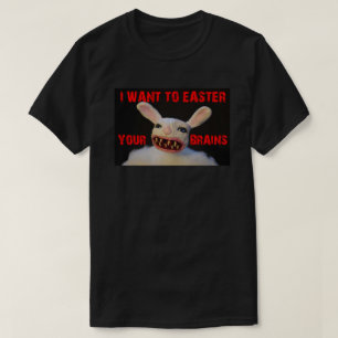 私はイースターにあなたの頭脳のゾンビのバニーがほしいと思います Tシャツ