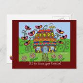 私はイースターのために家です! シーズンポストカード (正面/裏面)