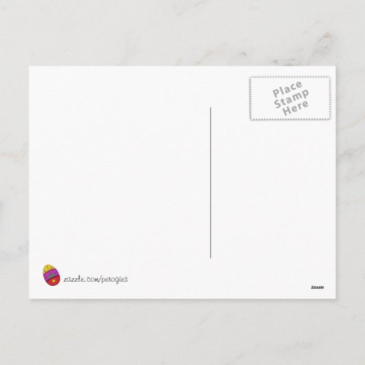 私はイースターのために家です! シーズンポストカード (裏面)