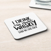 私はウィスキーを飲み過ぎて1の引用文を言っおもしろいた コースター (左側)