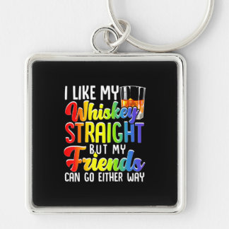 私はウィスキー·ストレート·レズビアン·ゲイ·ギフトLGBTが好き キーホルダー