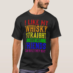 私はウィスキー·ストレートLGBTプライド·モンスLGBTQが好きです Tシャツ