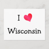 私はウィスコンシンを愛します ポストカード (正面)