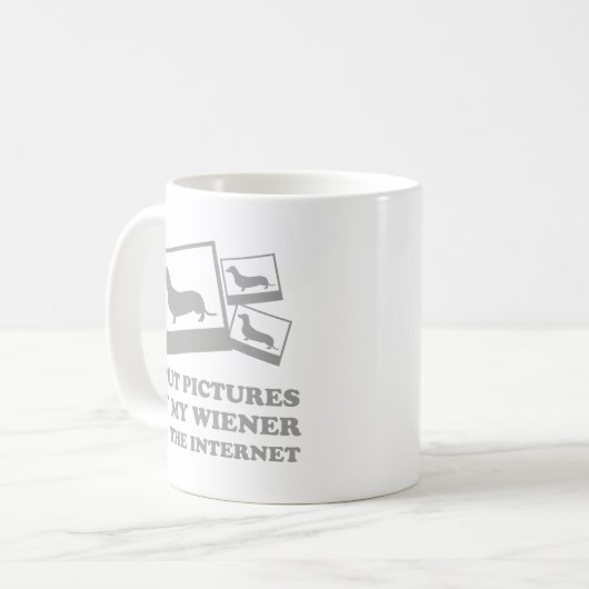 私はウィナーの写真をインターネットコーヒーに入れる コーヒーマグカップ (正面左)