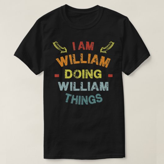 私はウィリアムの事をキリストカッコいいとおもしろいいう Tシャツ (デザイン正面)