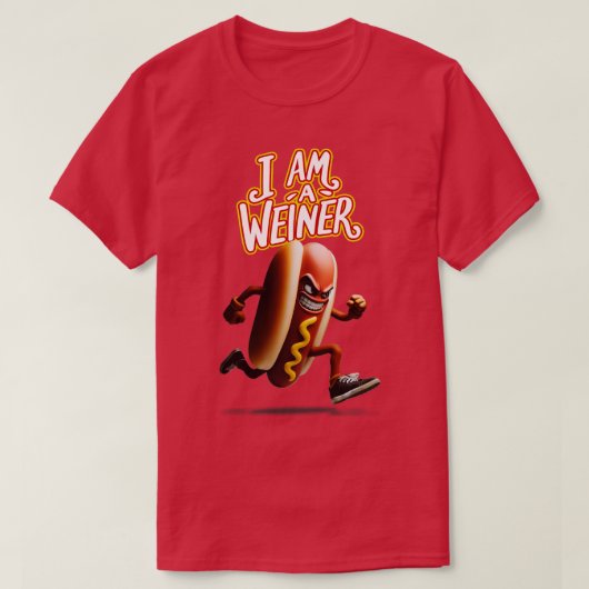 私はウィーナー優勝者走のホテル Tシャツ (デザイン正面)