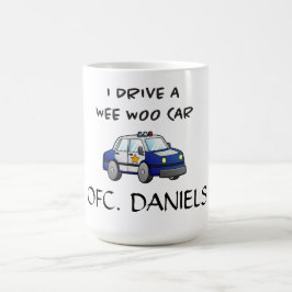 私はウィー車の警察を運転おもしろいする コーヒーマグカップ
