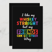 私はウイスキーが真っ直ぐ好きだが、友達は行ける セーブザデート (正面/裏面)