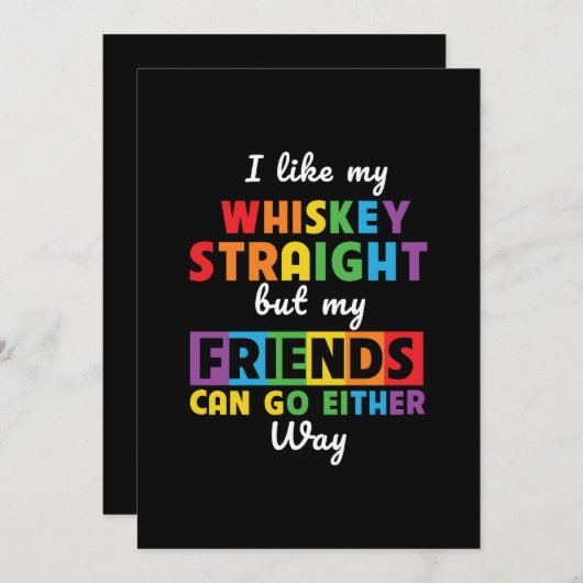 私はウイスキーが真っ直ぐ好きだが、友達は行ける セーブザデート (正面/裏面)