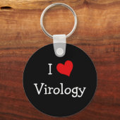 私はウイルス学が大好き キーホルダー (正面)
