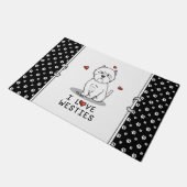 私はウェスティーズが大好き – 西ハイランドホワイトテリア ドアマット (アングル)