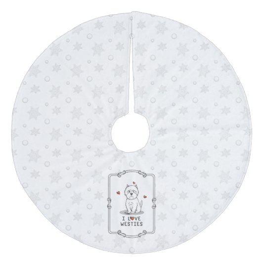 私はウェスティーズが大好き – 西ハイランドホワイトテリア フリース ツリースカート (正面)