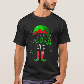 私はウォッカ小妖精や小人家族のマッチング衣装クリスマ Tシャツ