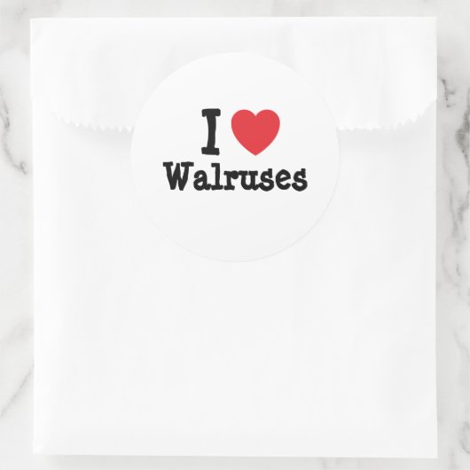 私はウォローズハートカスタムパーソナライズされた ラウンドシール (バッグ)