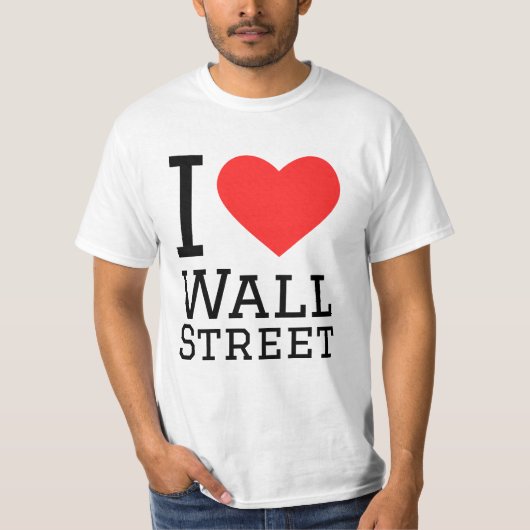 私はウォール街が大好き Tシャツ (正面)