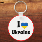 私はウクライナとウクライナのハートが大好き – 旅行/スポーツ キーホルダー (正面)
