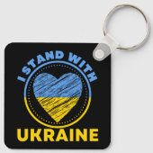 私はウクライナと共に立つ – サポート キーホルダー (裏面)