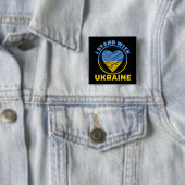 私はウクライナと共に立つ – サポート 缶バッジ (インサイチュ)