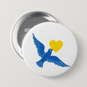 私はウクライナと共に!!!ボタン 缶バッジ (正面&裏面)