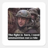 私はウクライナと立ち、私はゼレンスキーと立つ スクエアシール (正面)