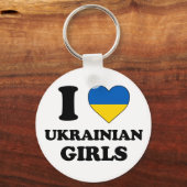 私はウクライナの女の子が大好きだ キーホルダー (正面)