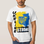 私はウクライナの強いサポートのウクライナのシャツと立つ Tシャツ (正面)