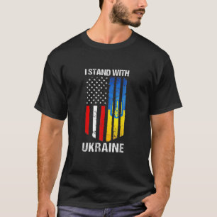 私はウクライナを支持するウクライナアメリカンFl Tシャツ