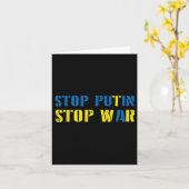 私はウクライナストップのプチンストップ戦争を支持する カード (黄色い花)