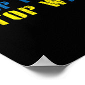 私はウクライナストップのプチンストップ戦争を支持する ポスター (角)