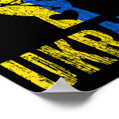 私はウクライナ国旗のサポートと共に立つ ポスター (角)