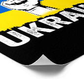 私はウクライナ国旗のサポートUkrainと共に立つ ポスター (角)