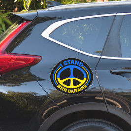 私はウクライナ平和の象徴と共に立つ シール