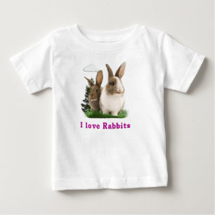 私はウサギが大好きだ ベビーTシャツ