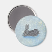 私はウサギのおもしろいユニークアートの夢を見る絵画 マグネット (正面/裏面)