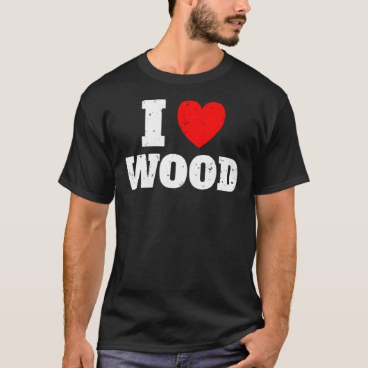 私はウッズチェーンソーロガーLumberjack大好き Tシャツ (正面)