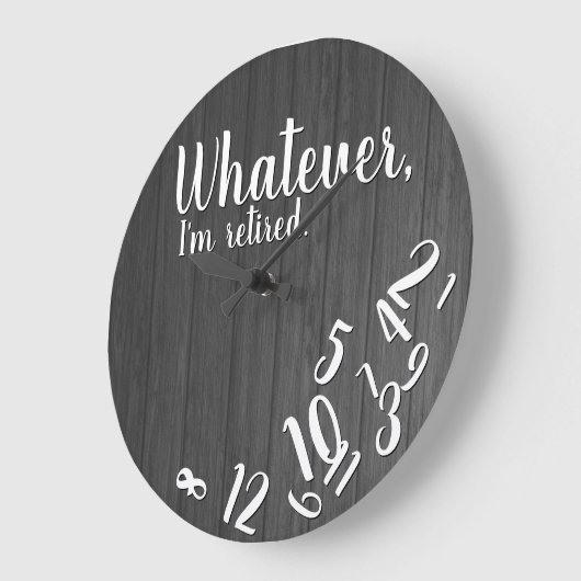 私はウッド退職したリタ素朴イメントグおもしろいレイ ラージ壁時計 (傾斜)