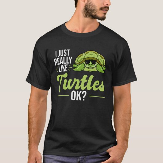 私はウミガメが大好き Tシャツ (正面)