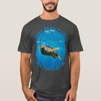 私はウミガメが大好き Tシャツ