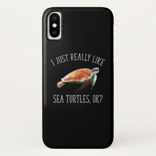 私はウミガメが好きです iPhone X ケース