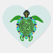 私はウミガメを愛する – 海洋野生生物 – 海スプレー ハートシール (正面)