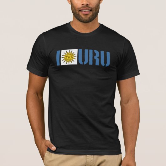 私はウルグアイのティーを愛します Tシャツ (正面)